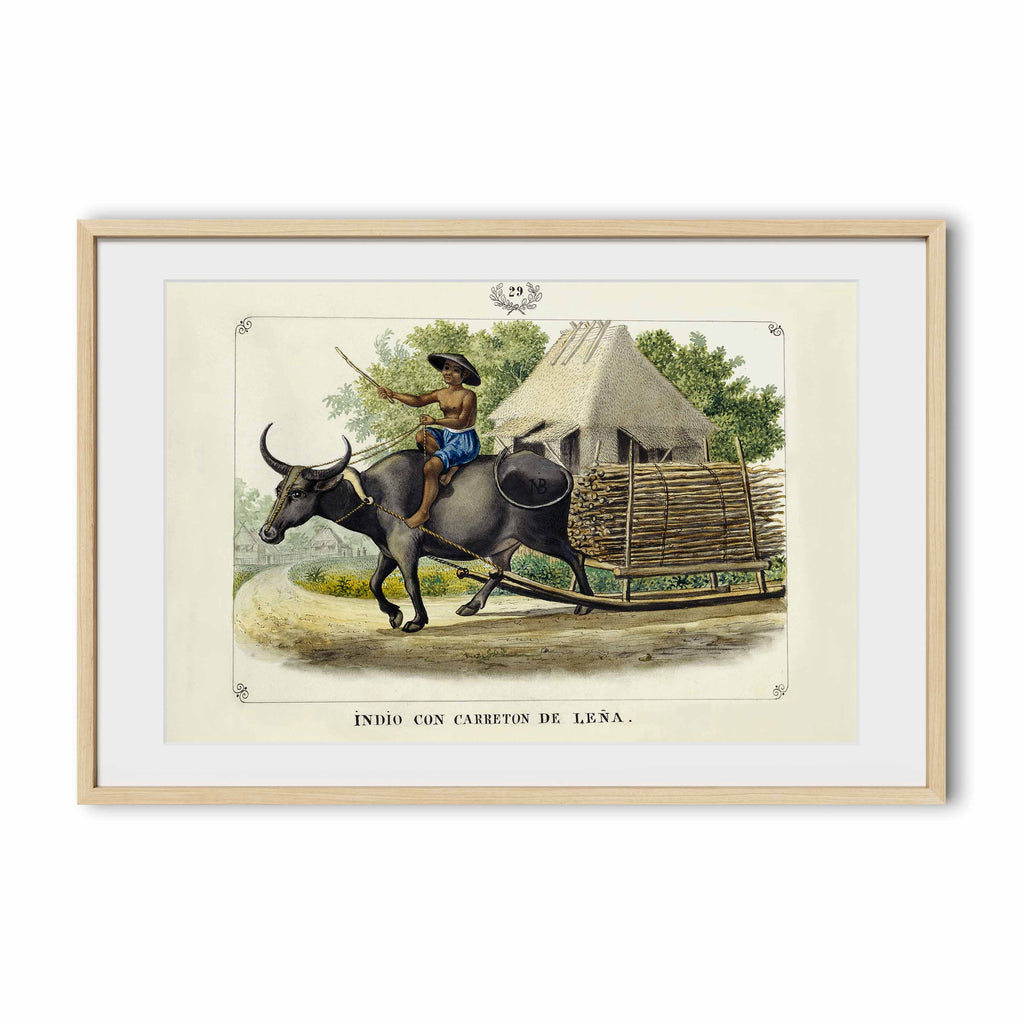 Indio con Carretón de Leña, 1847 by José Honorato Lozano