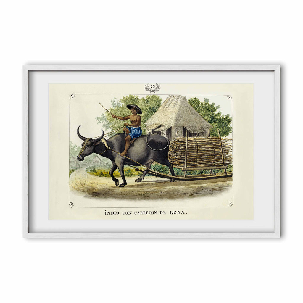 Indio con Carretón de Leña, 1847 by José Honorato Lozano