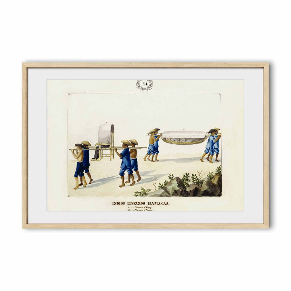Indios Llevando Hamacas, 1847 by José Honorato Lozano