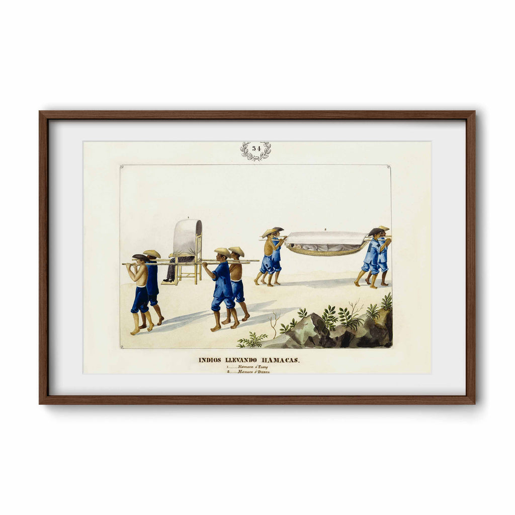 Indios Llevando Hamacas, 1847 by José Honorato Lozano