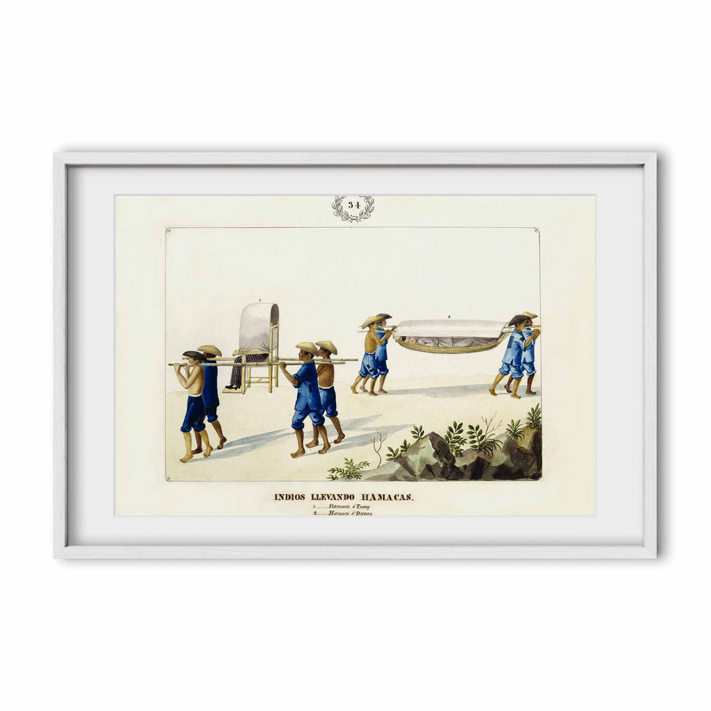 Indios Llevando Hamacas, 1847 by José Honorato Lozano