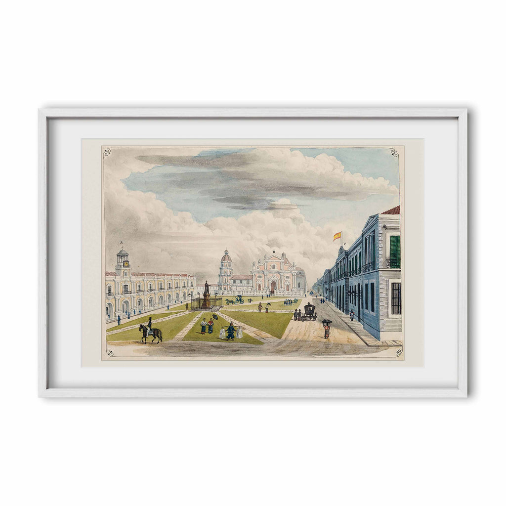 Plaza Mayor de Manila, 1847 by José Honorato Lozano