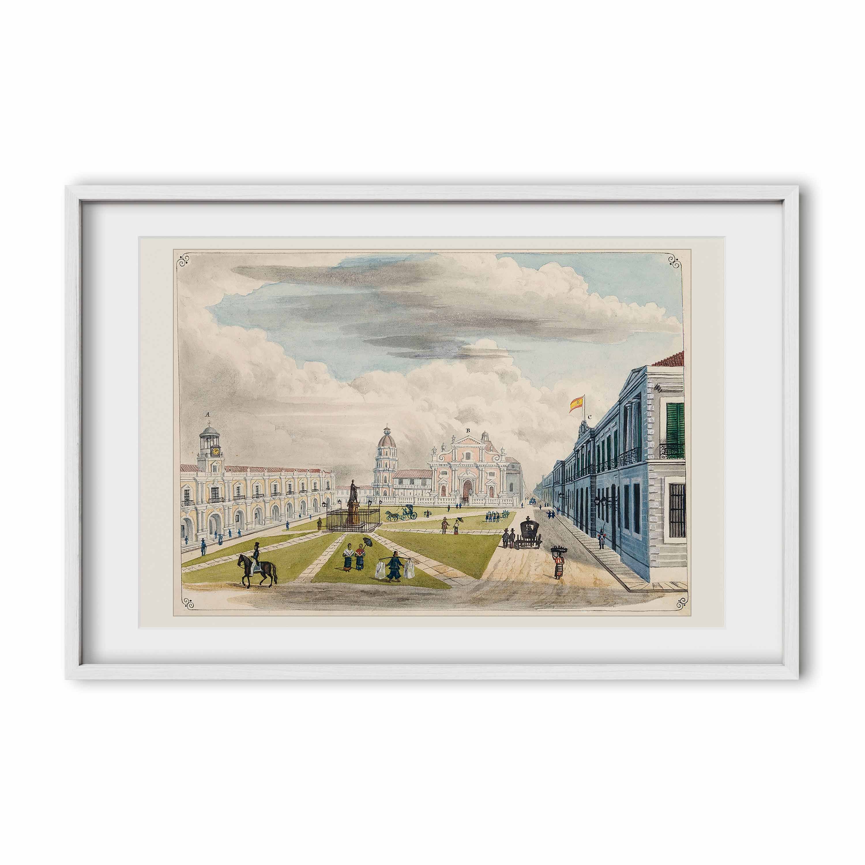 Plaza Mayor de Manila, 1847 by José Honorato Lozano
