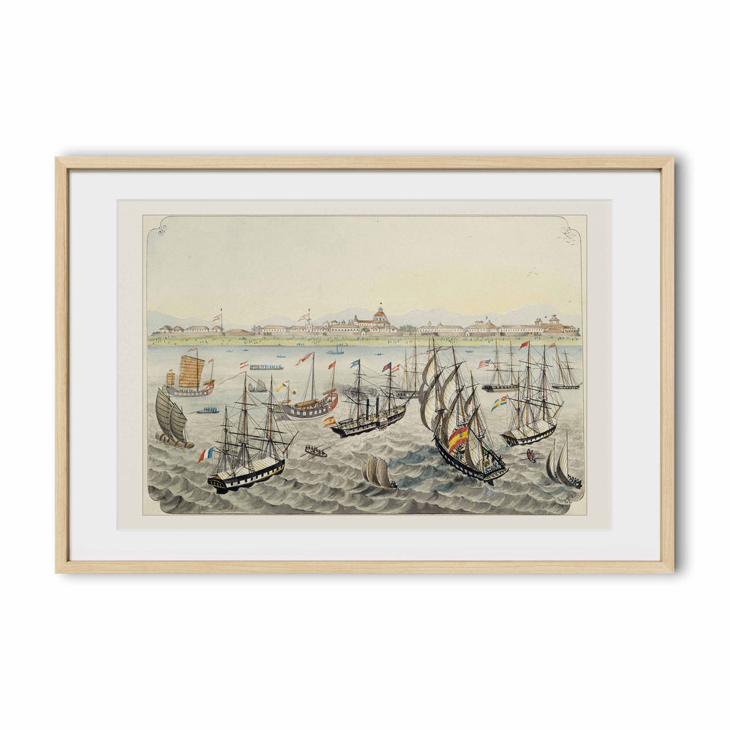 Vista de Manila desde la bahía, 1847 by José Honorato Lozano