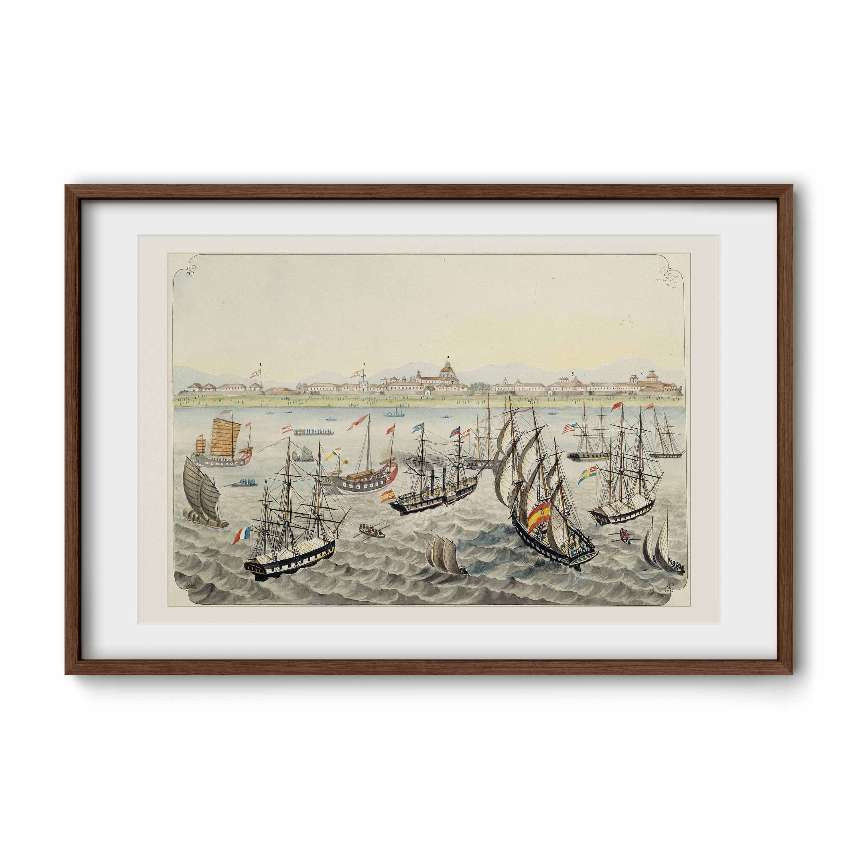 Vista de Manila desde la bahía, 1847 by José Honorato Lozano