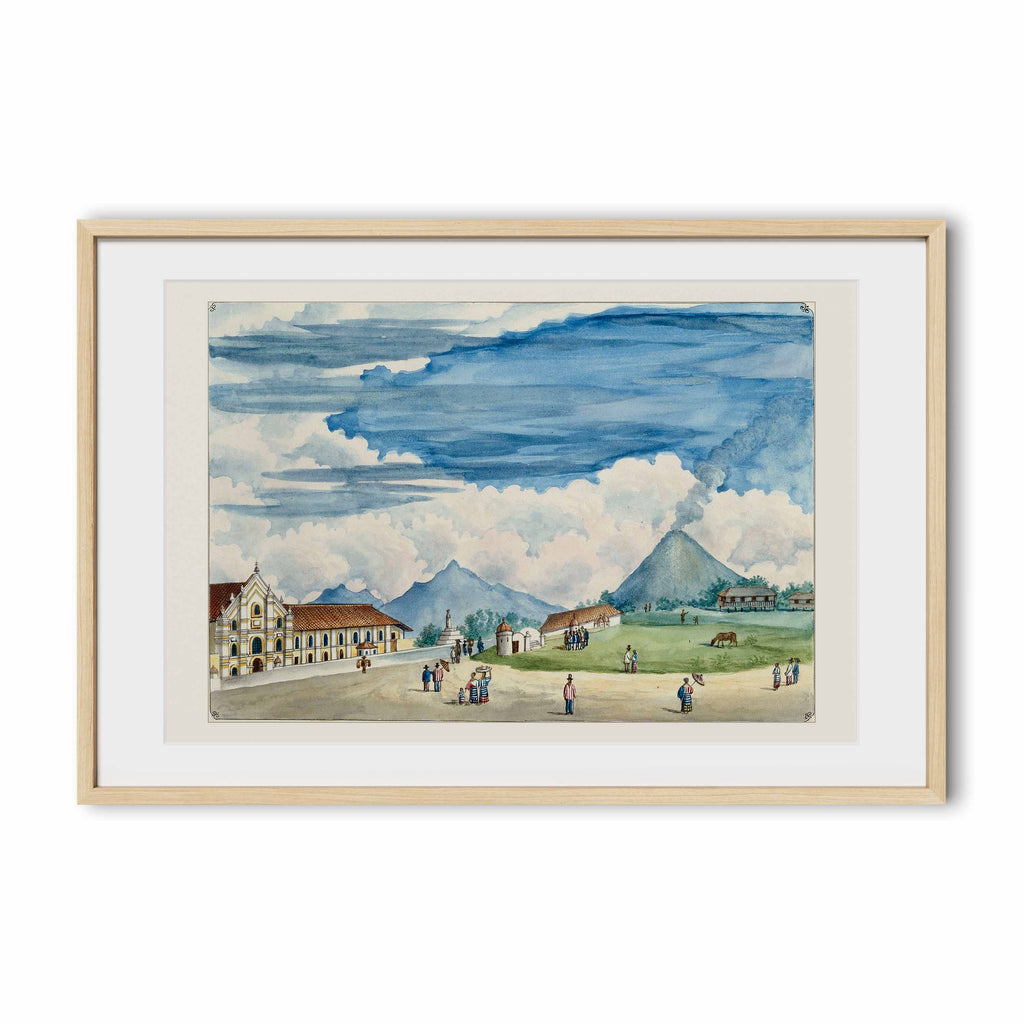 Vista del volcán de Albay y de la iglesia de Oas, 1847 by José Honorato Lozano