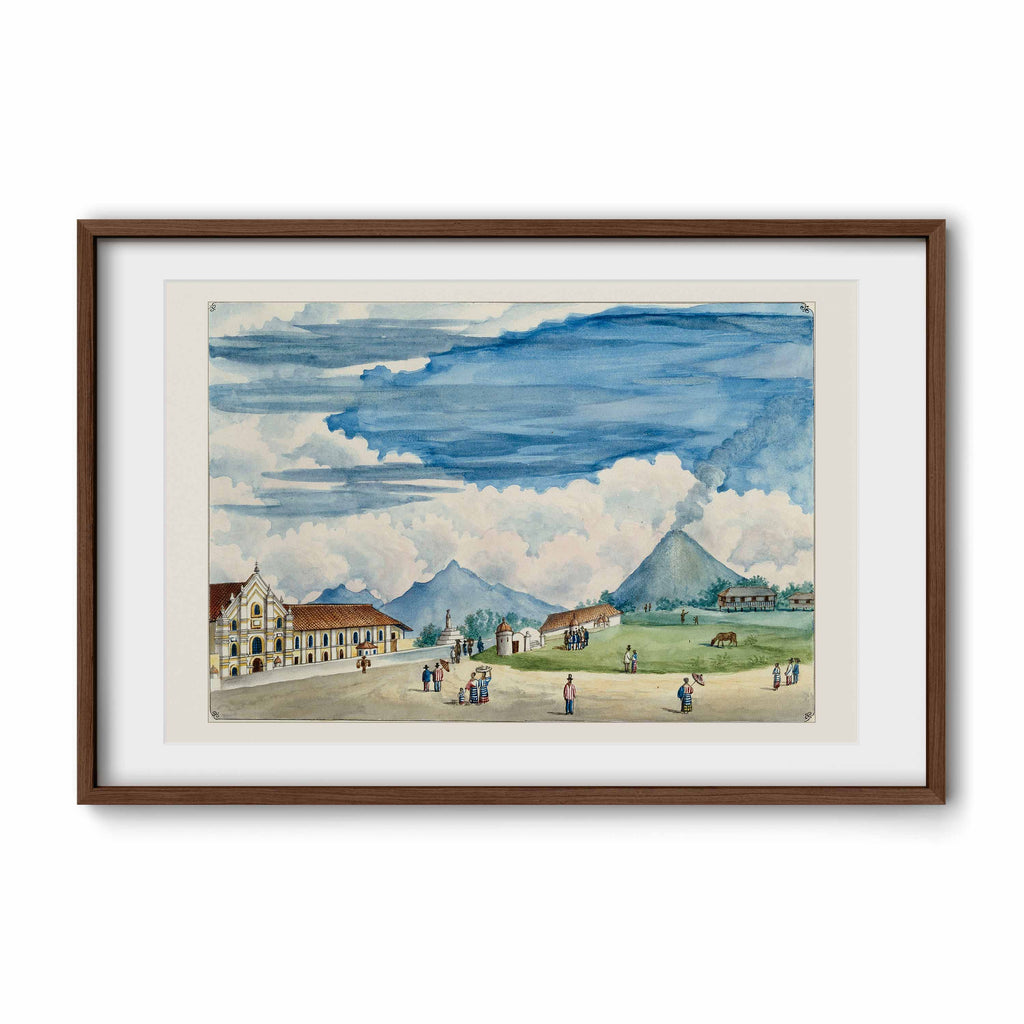 Vista del volcán de Albay y de la iglesia de Oas, 1847 by José Honorato Lozano