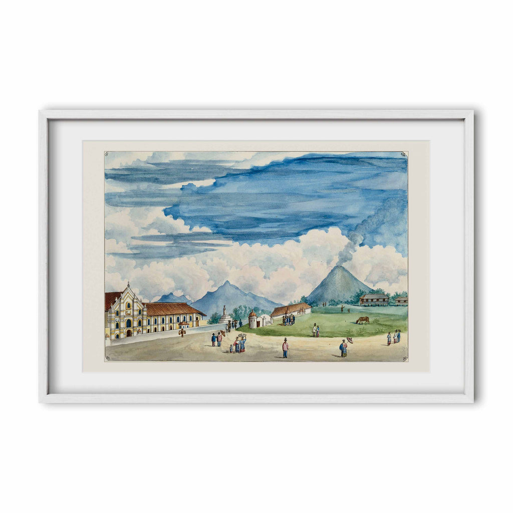 Vista del volcán de Albay y de la iglesia de Oas, 1847 by José Honorato Lozano