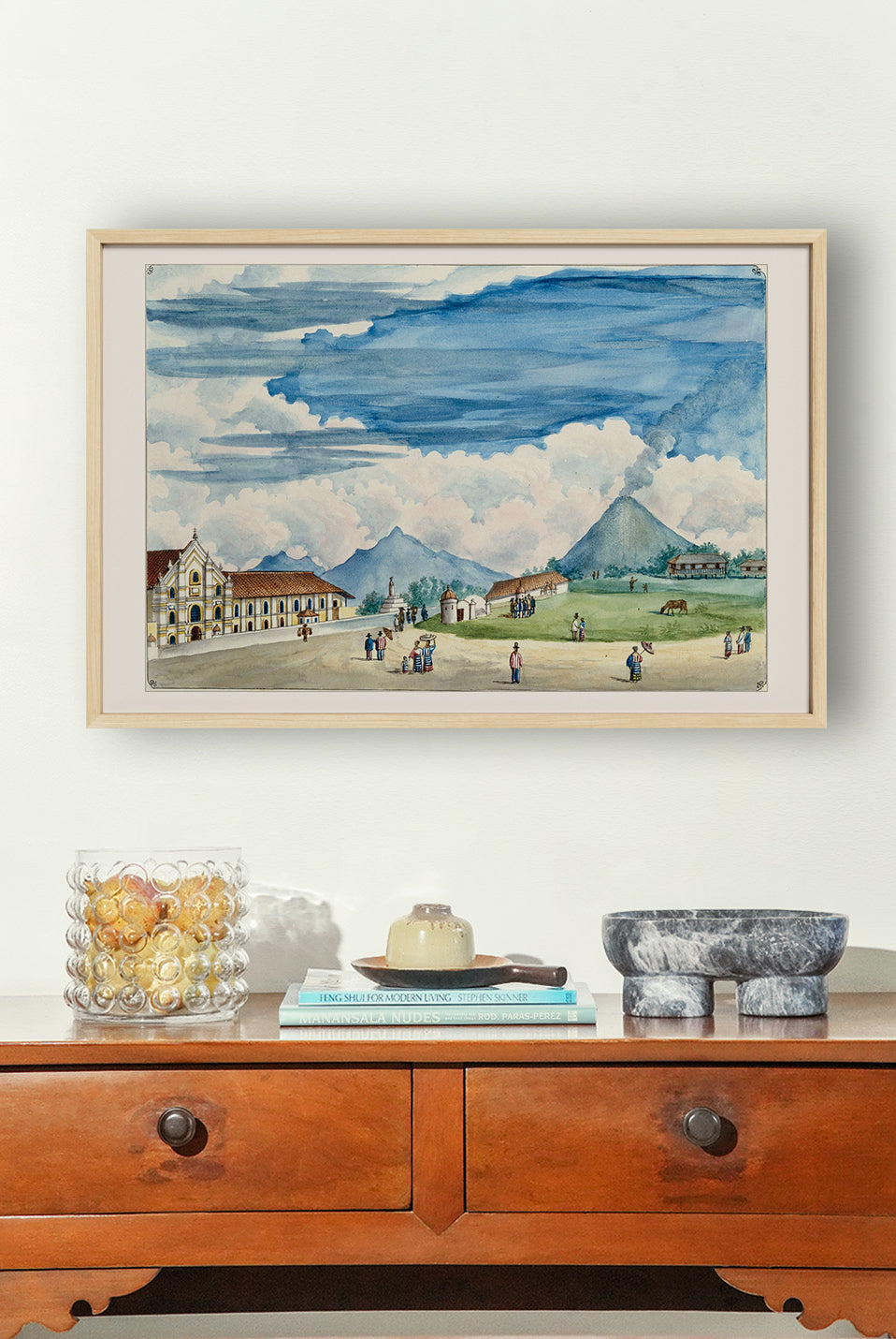 Vista del volcán de Albay y de la iglesia de Oas, 1847 by José Honorato Lozano
