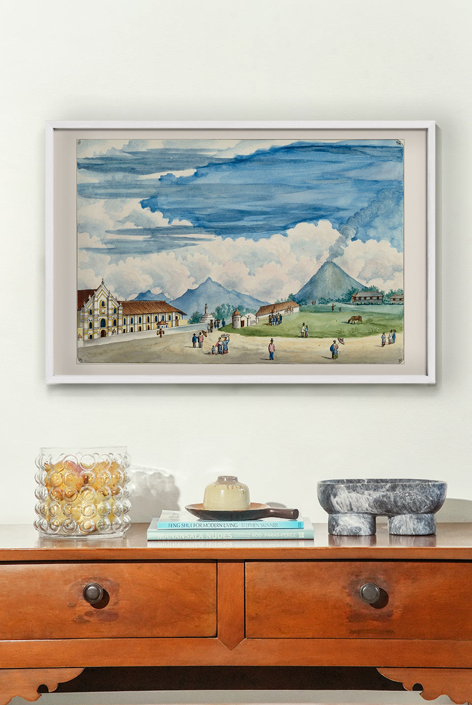 Vista del volcán de Albay y de la iglesia de Oas, 1847 by José Honorato Lozano