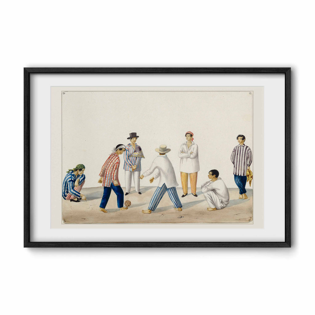Indios jugando sipa, 1847 by José Honorato Lozano