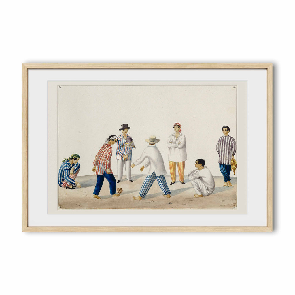 Indios jugando sipa, 1847 by José Honorato Lozano