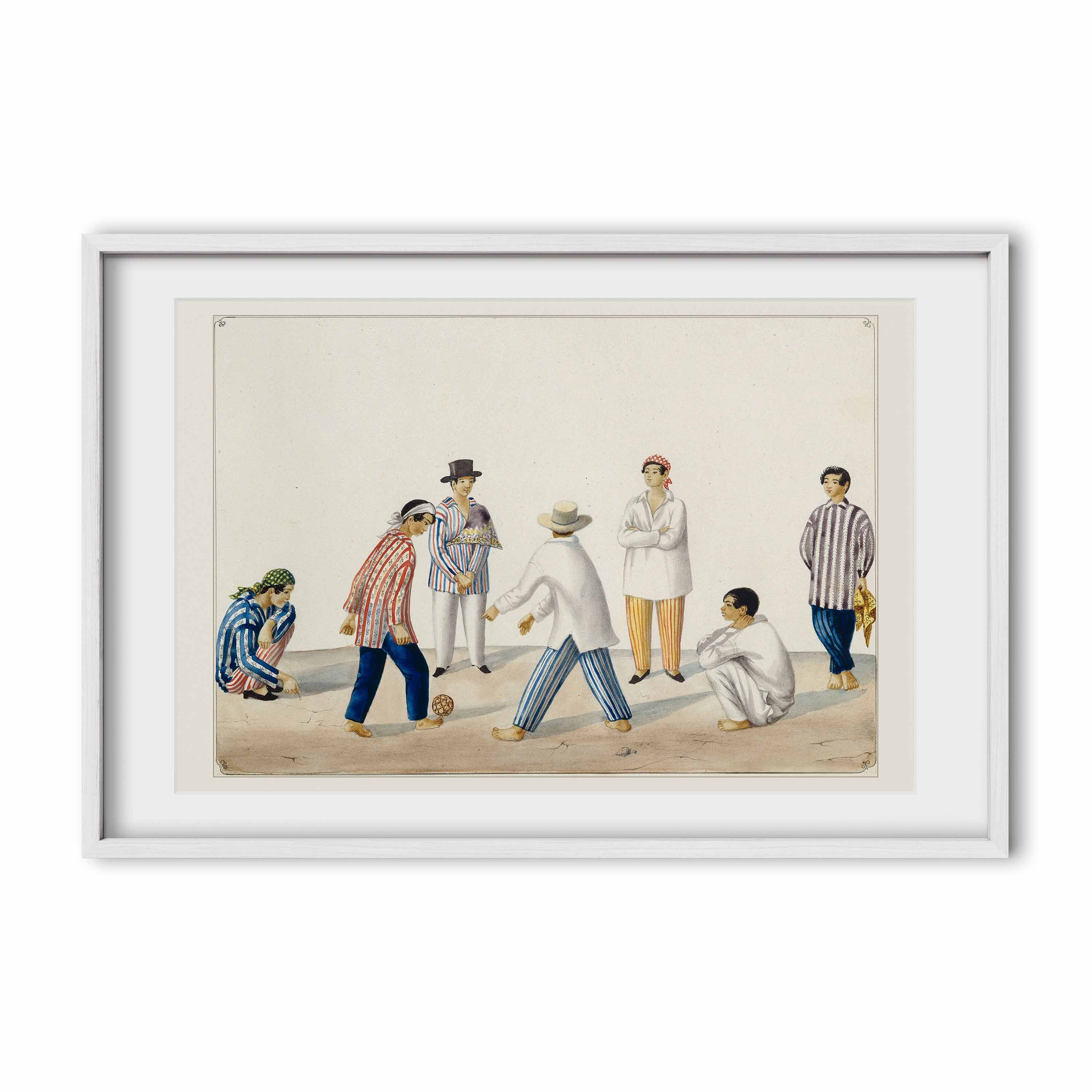 Indios jugando sipa, 1847 by José Honorato Lozano