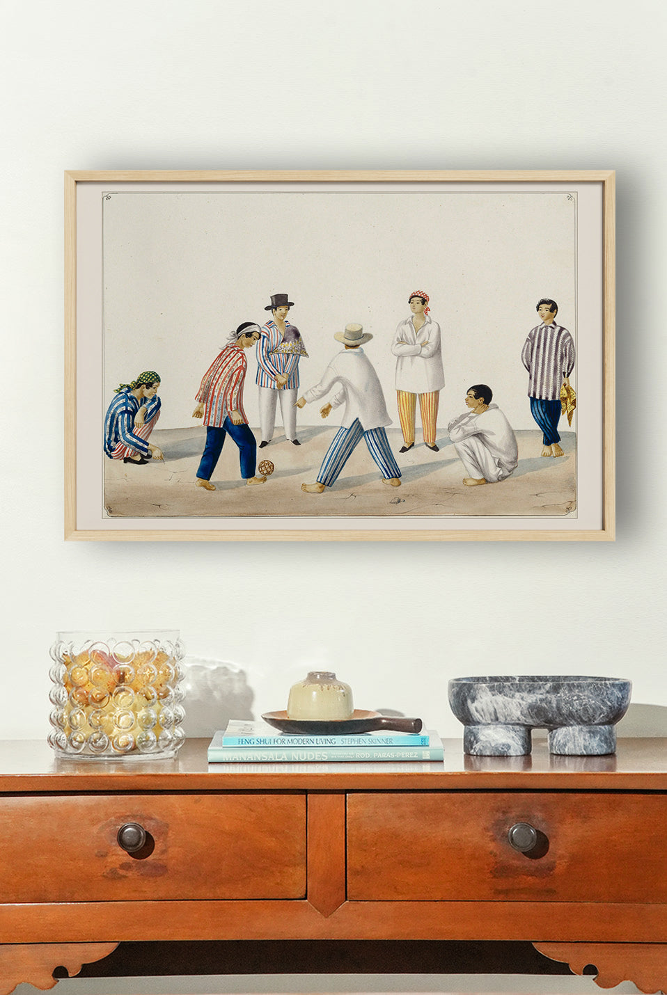 Indios jugando sipa, 1847 by José Honorato Lozano