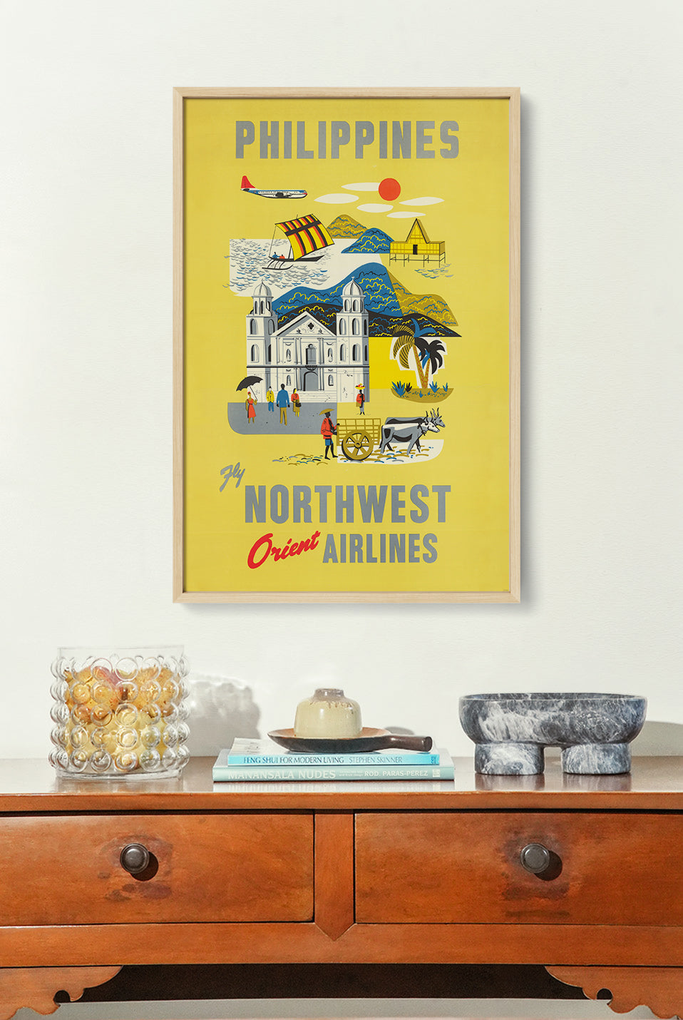 Philippines Northwest Orient Airlines - Philippines vintage poster
