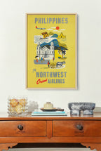 Philippines Northwest Orient Airlines - Philippines vintage poster