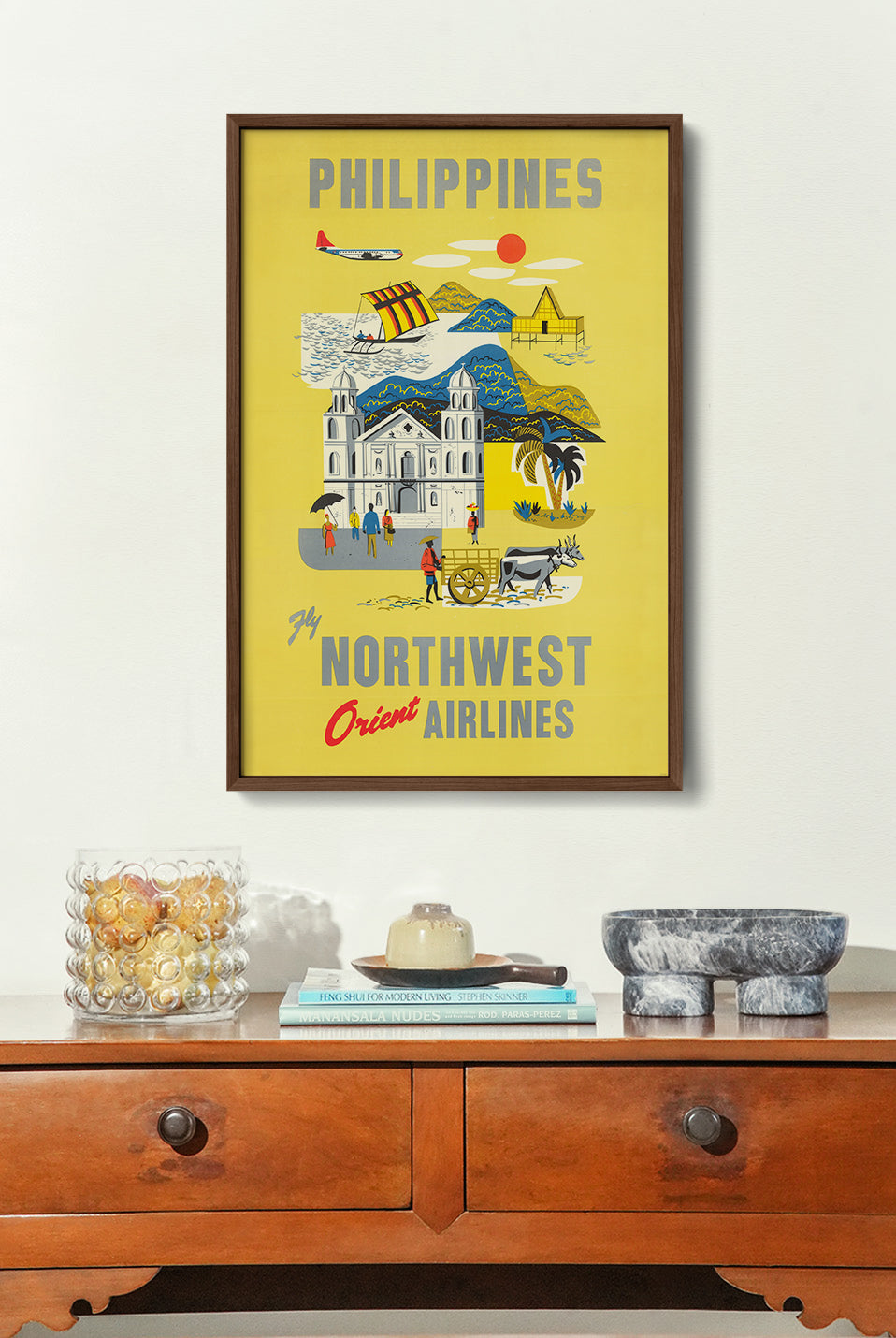 Philippines Northwest Orient Airlines - Philippines vintage poster