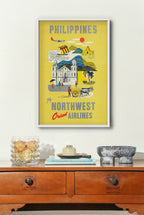 Philippines Northwest Orient Airlines - Philippines vintage poster