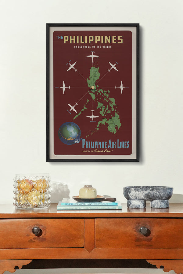 The Philippines Crossroads of the Orient - Philippine Vintage Travel Poster