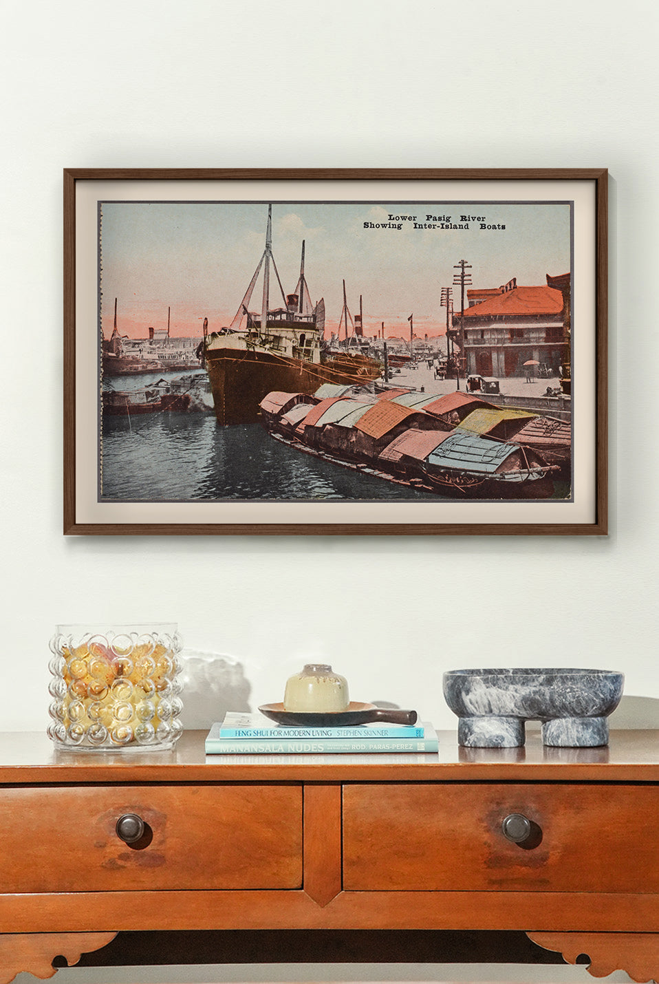 Lower Pasig River, 1907 - Philippine Vintage Postcard