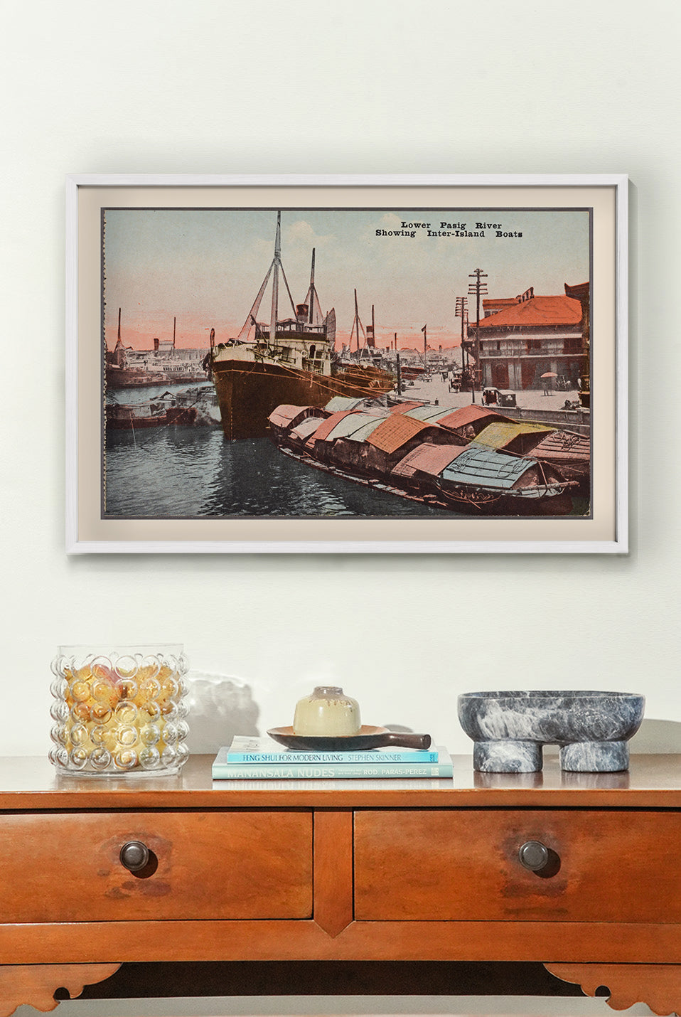 Lower Pasig River, 1907 - Philippine Vintage Postcard