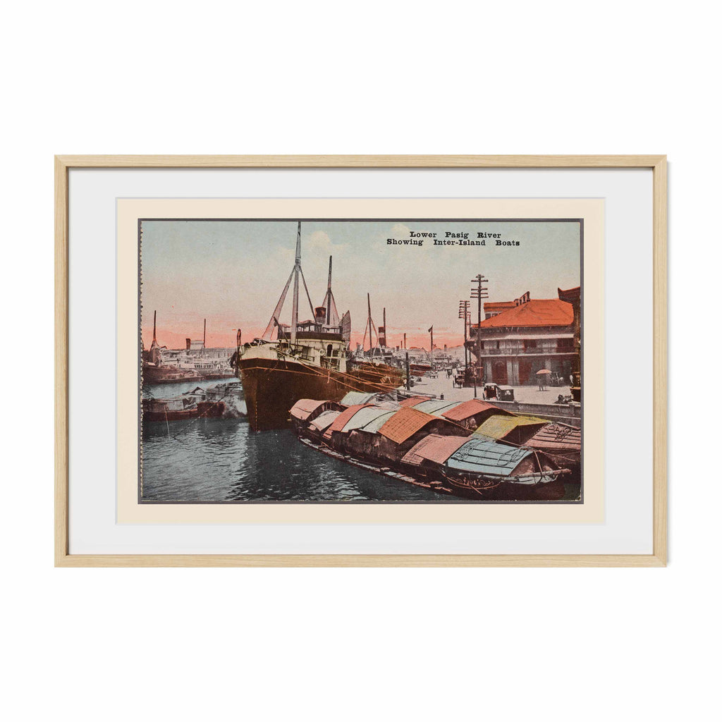 Lower Pasig River, 1907 - Philippine Vintage Postcard