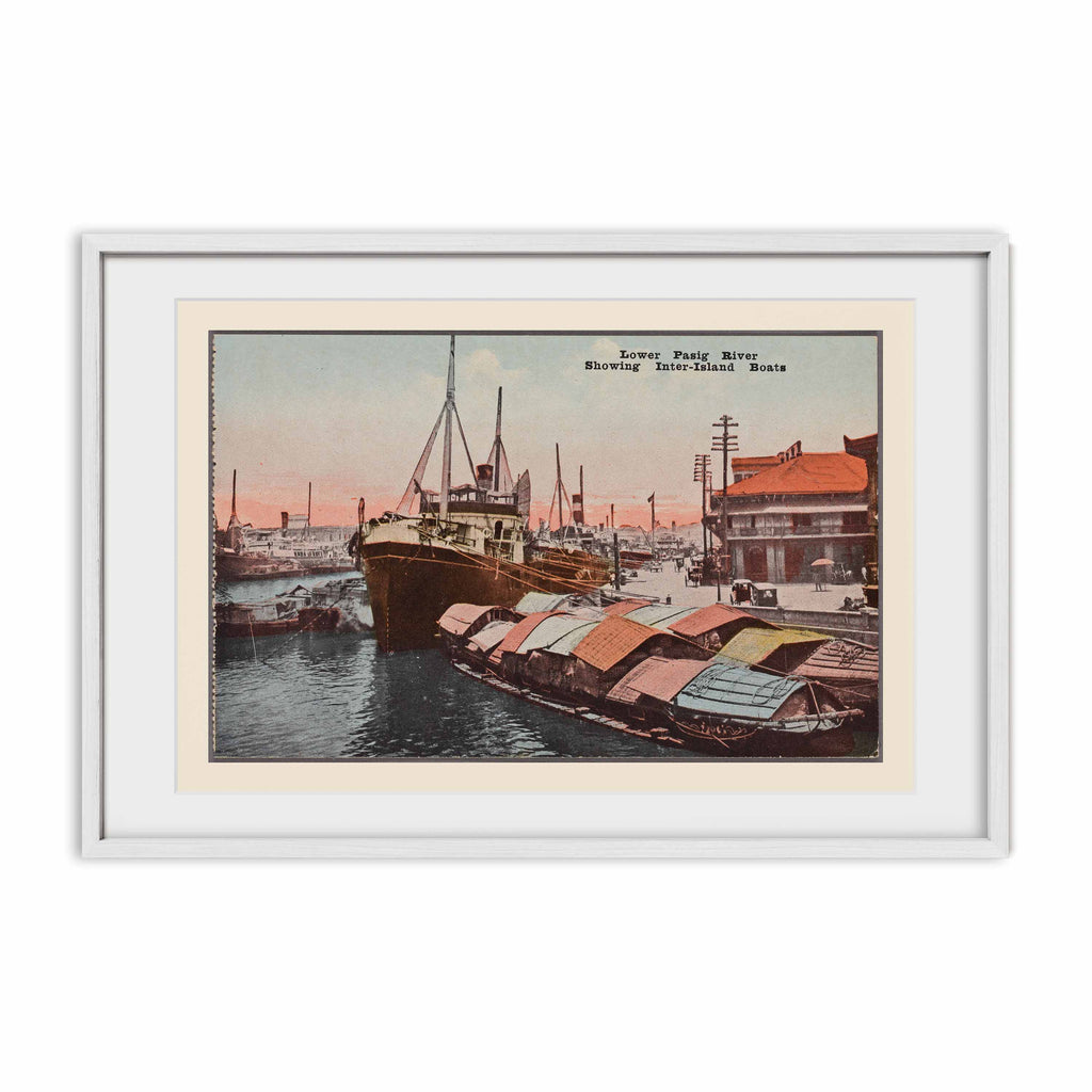 Lower Pasig River, 1907 - Philippine Vintage Postcard