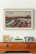 The Pasig River with Casco Freighters, c. 1910 by Denniston's, Manila