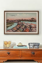 The Pasig River with Casco Freighters, c. 1910 by Denniston's, Manila