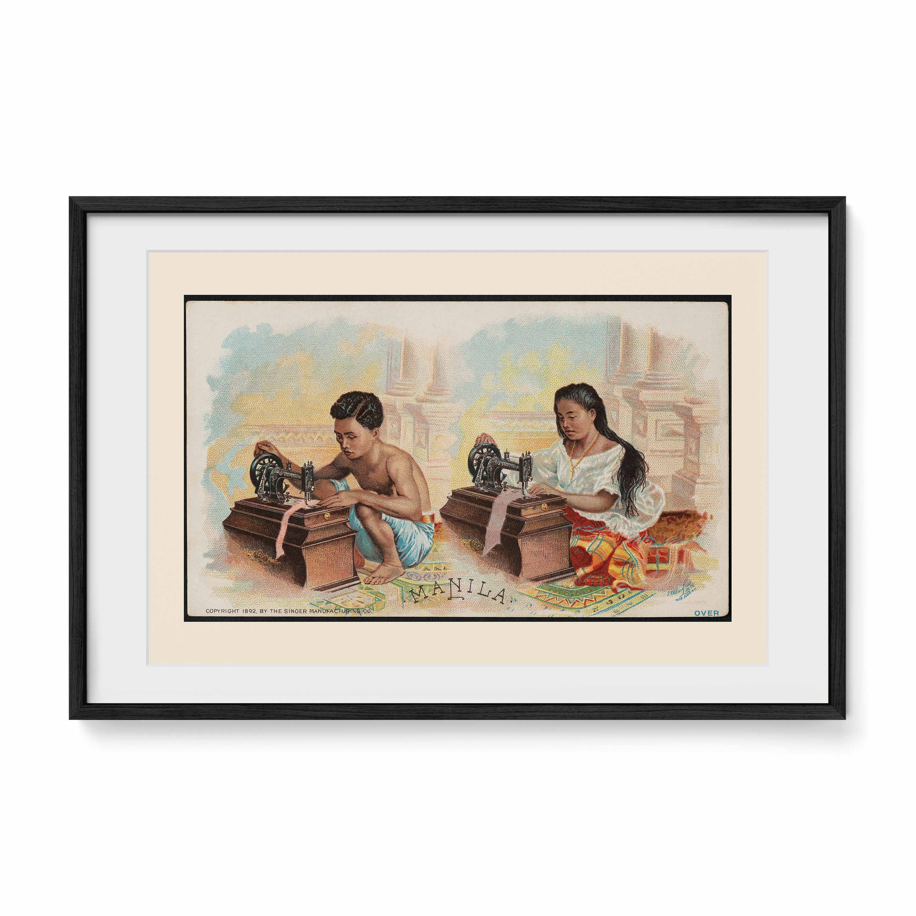 The singer Manila, 1892 by Singer Manufacturing Co. - Philippine Vintage Trade Card