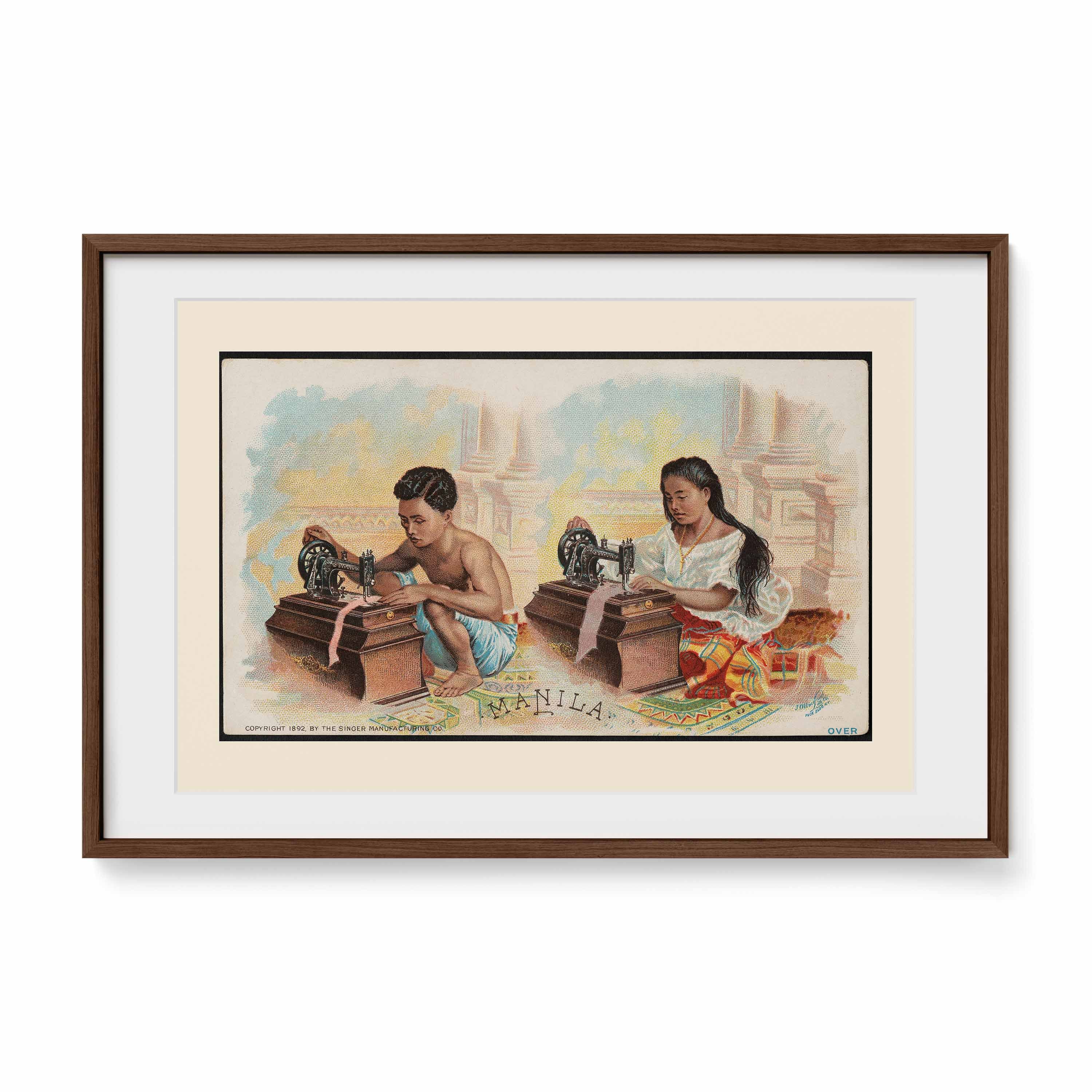 The singer Manila, 1892 by Singer Manufacturing Co. - Philippine Vintage Trade Card