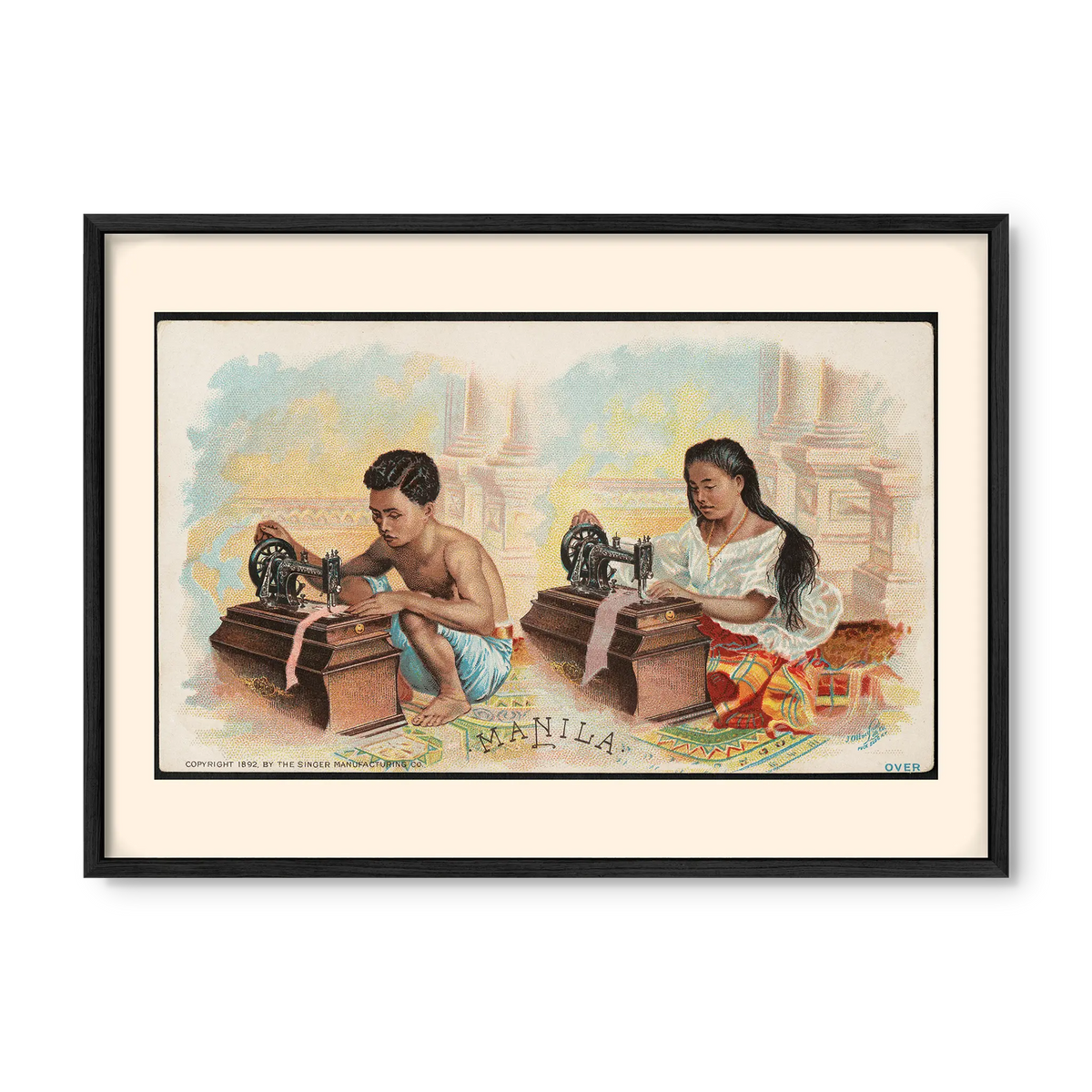 The singer Manila, 1892 by Singer Manufacturing Co. - Philippine Vintage Trade Card