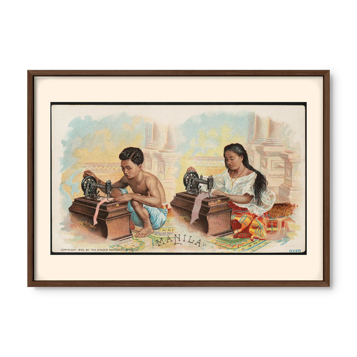 The singer Manila, 1892 by Singer Manufacturing Co. - Philippine Vintage Trade Card