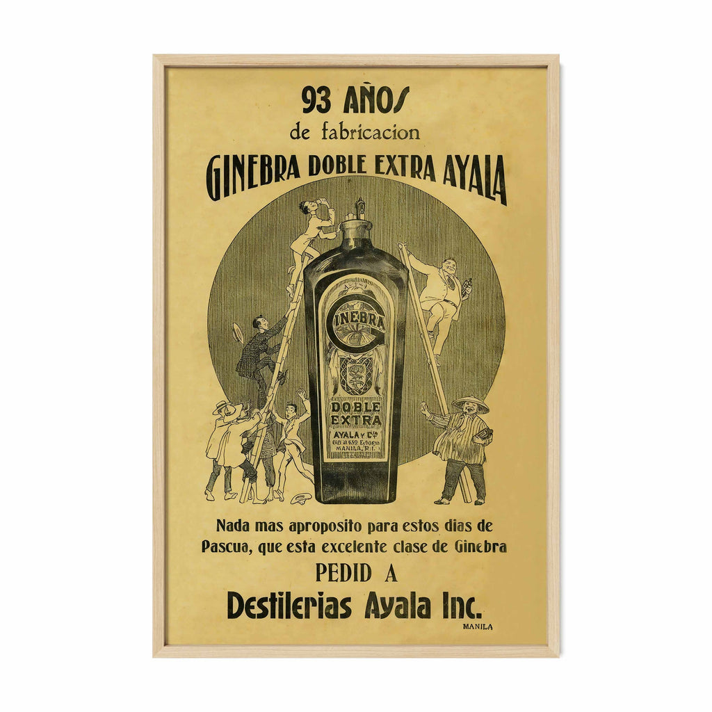 Ginebra Doble Extra Ayala - Philippine Vintage Poster