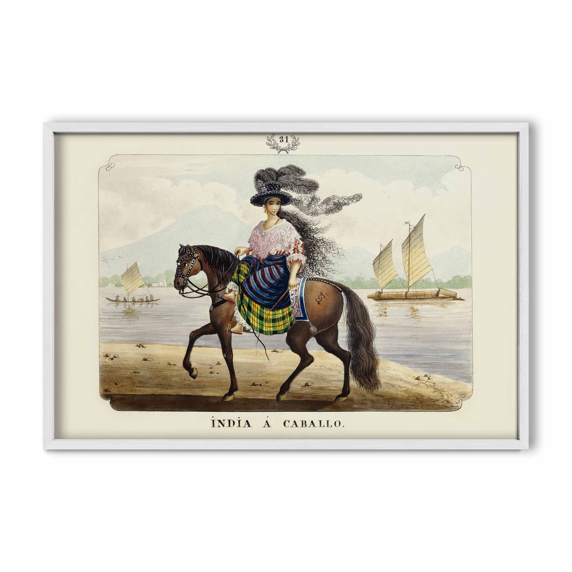 India a Caballo, 1847 by José Honorato Lozano
