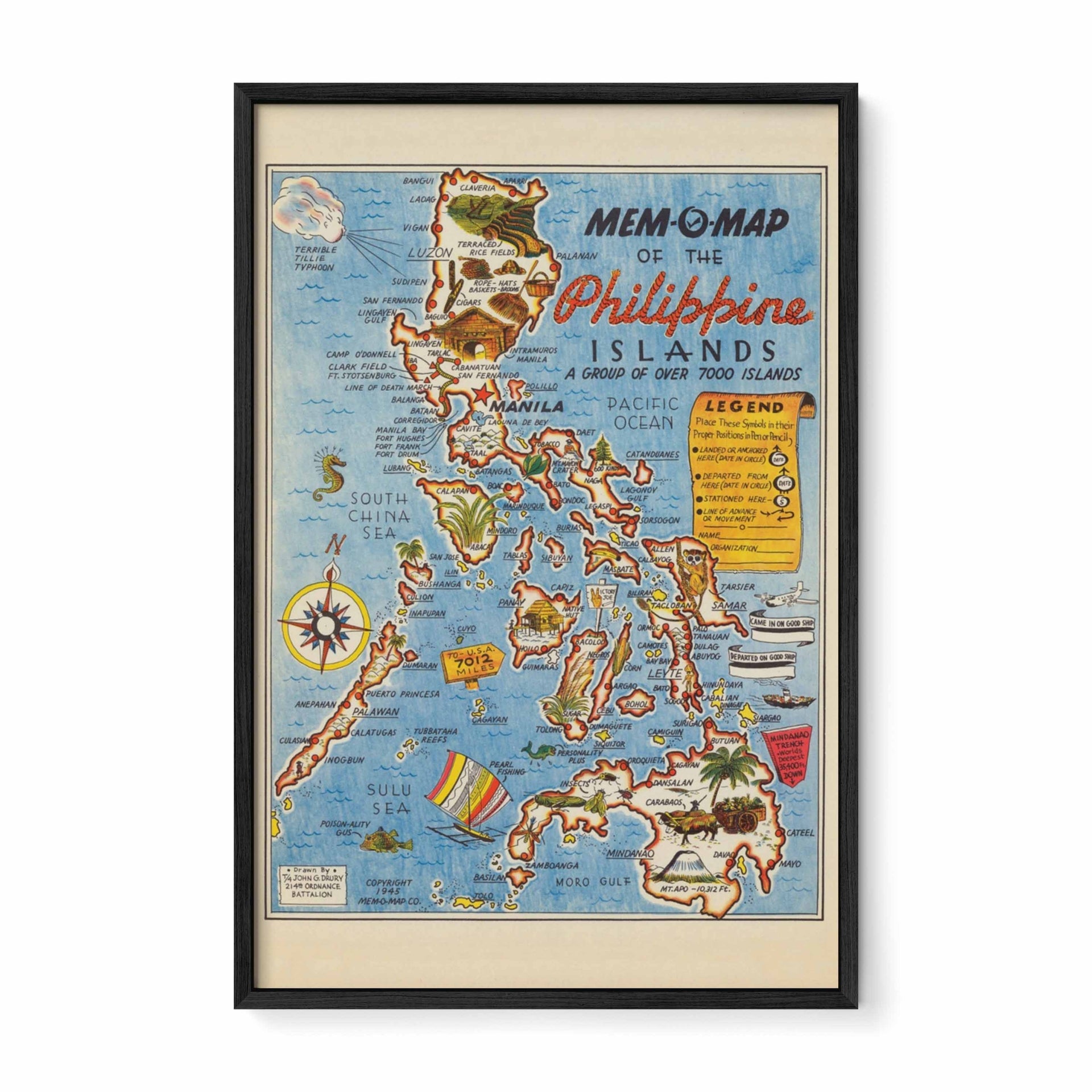 Map of the Philippine Islands, 1945
