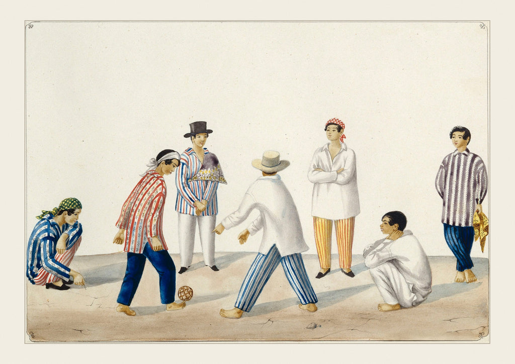 Indios jugando sipa, 1847 by José Honorato Lozano