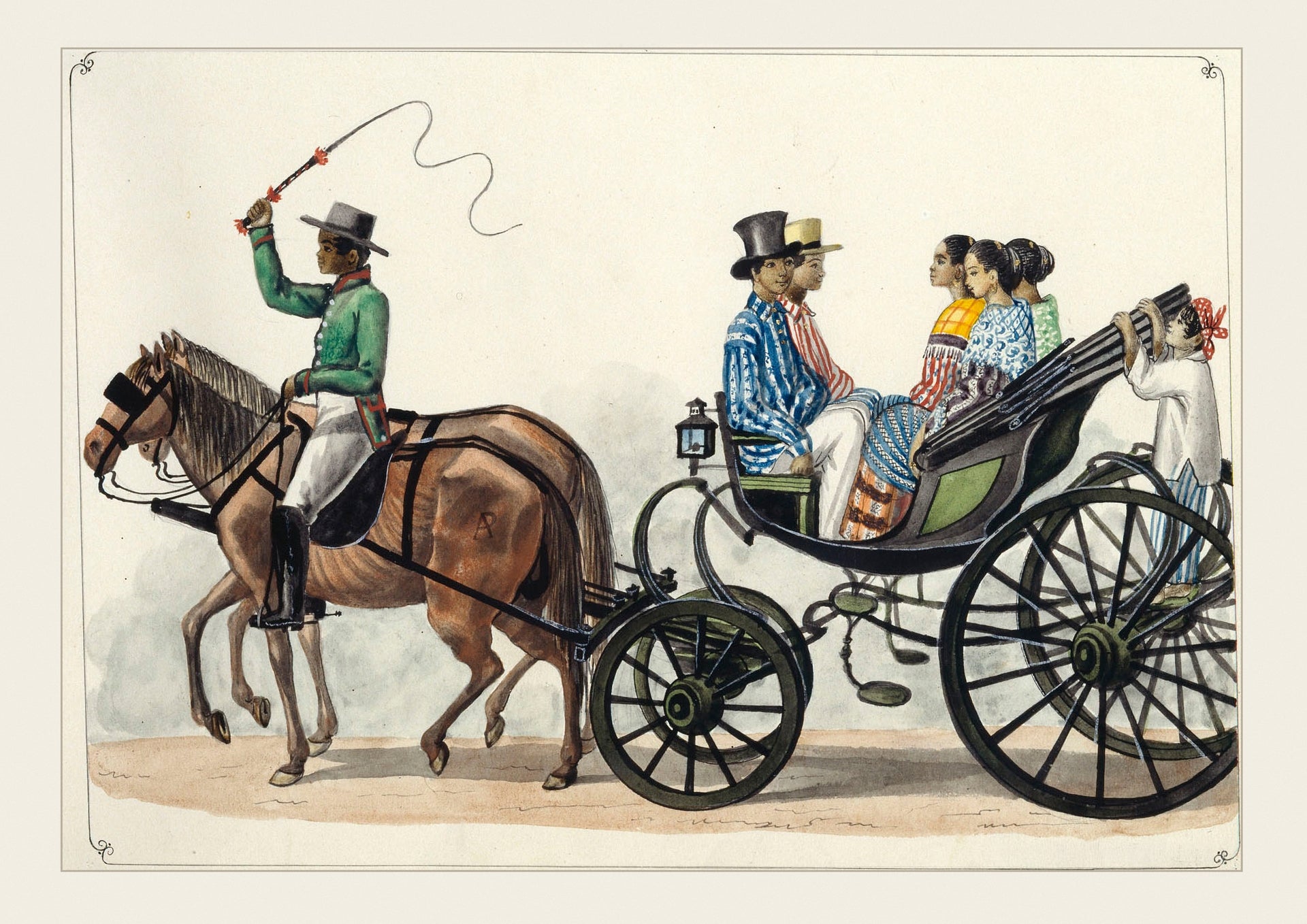 Carruaje de alquiler, 1847 by José Honorato Lozano