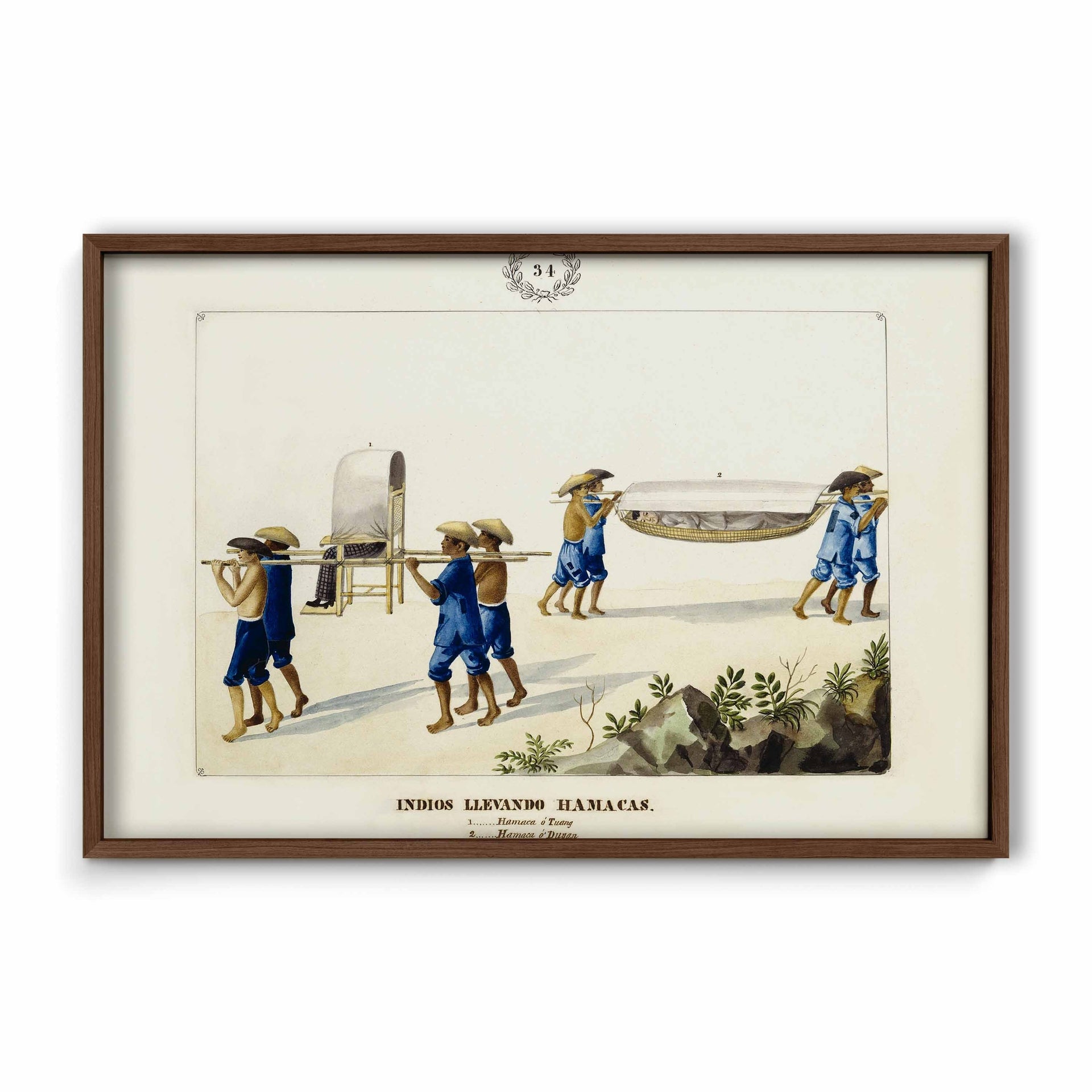 Indios Llevando Hamacas, 1847 by José Honorato Lozano