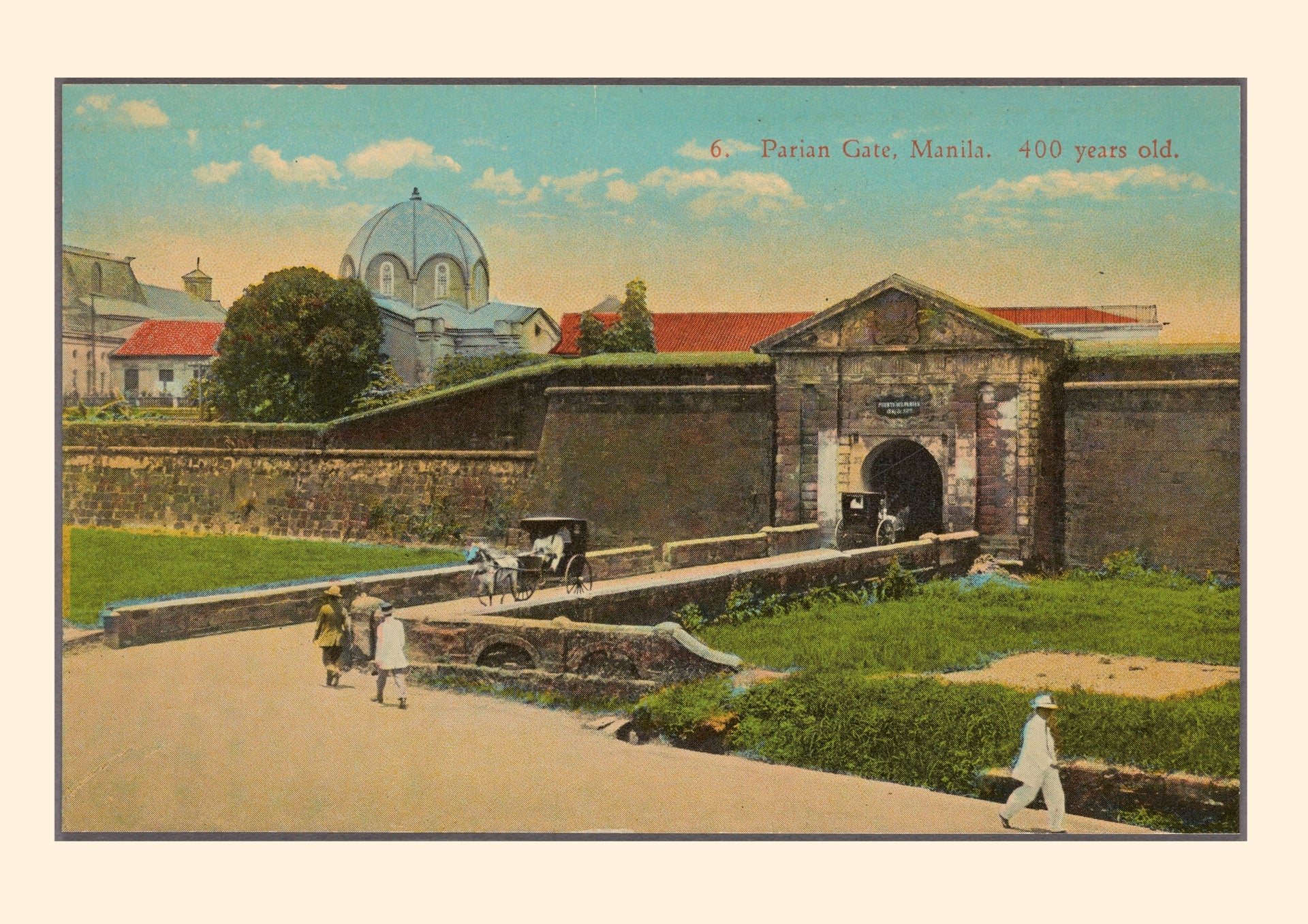 Parian Gate, Manila, 1922 - Philippine Vintage Architectural Print