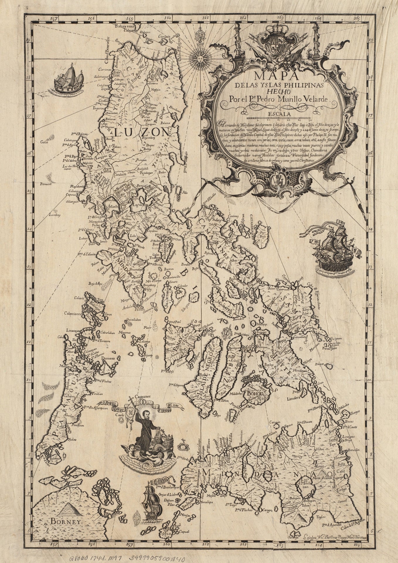Mapa de las Yslas Philipinas, 1734 by Pedro Murillo Velarde