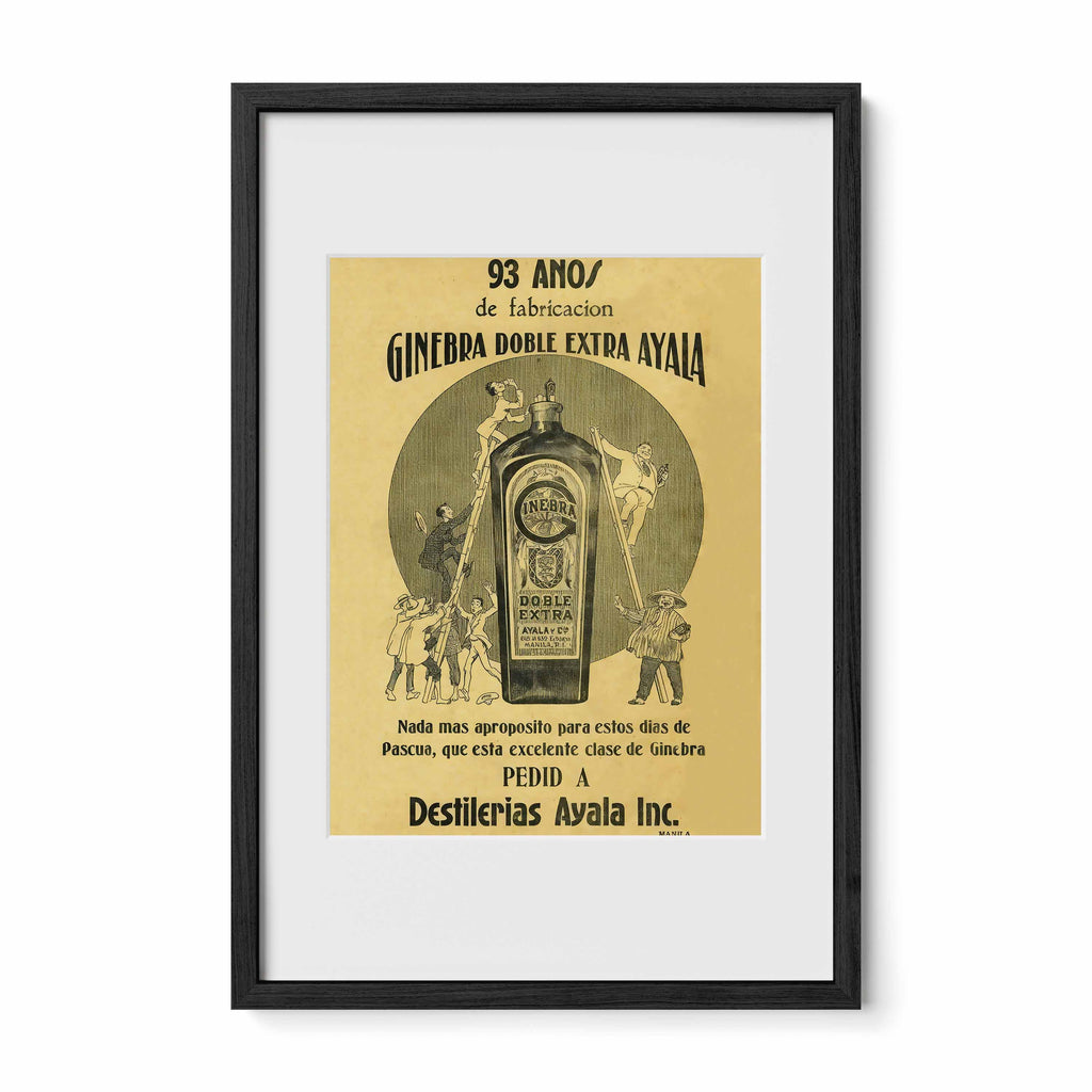 Ginebra Doble Extra Ayala - Philippine Vintage Poster