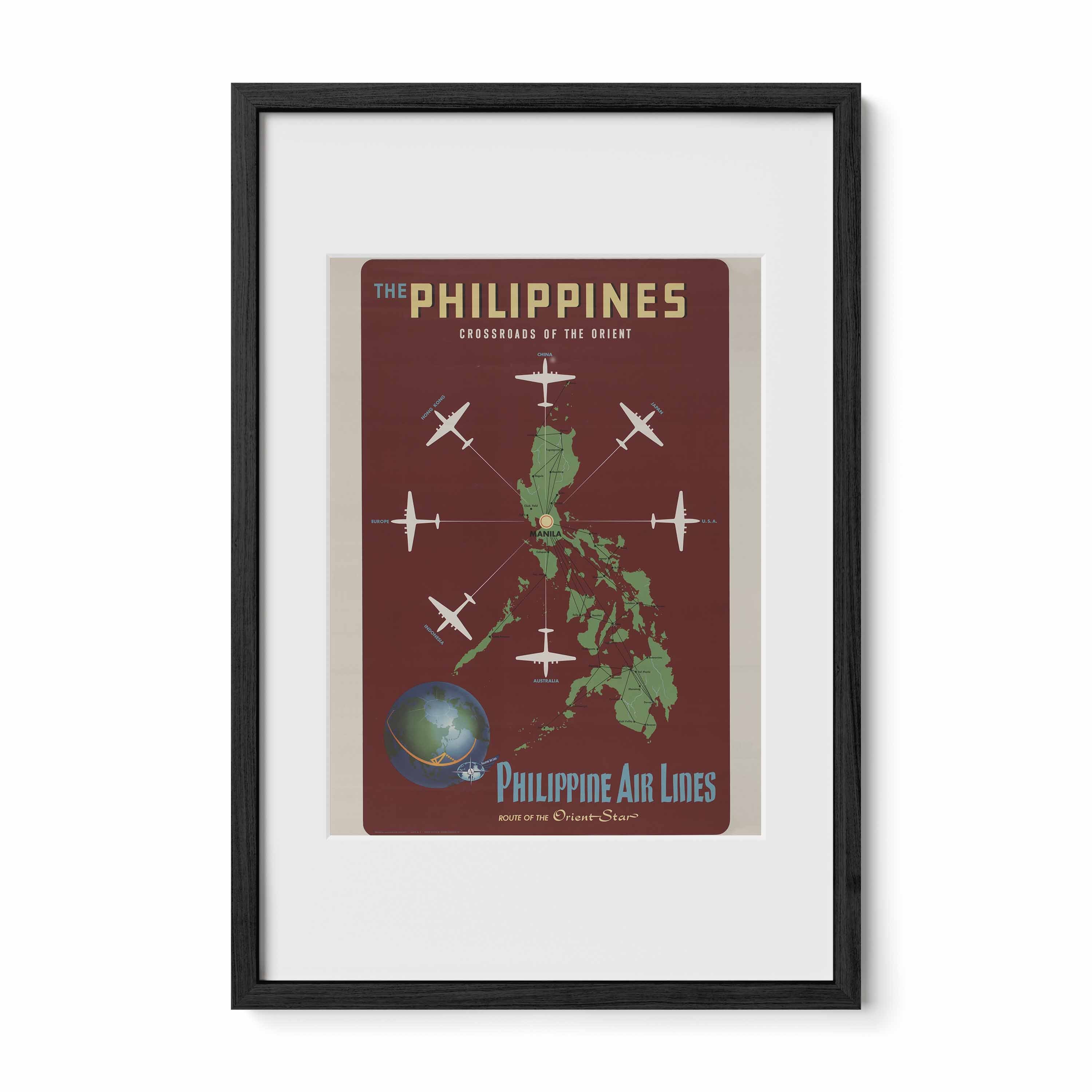 The Philippines Crossroads of the Orient - Philippine Vintage Travel Poster
