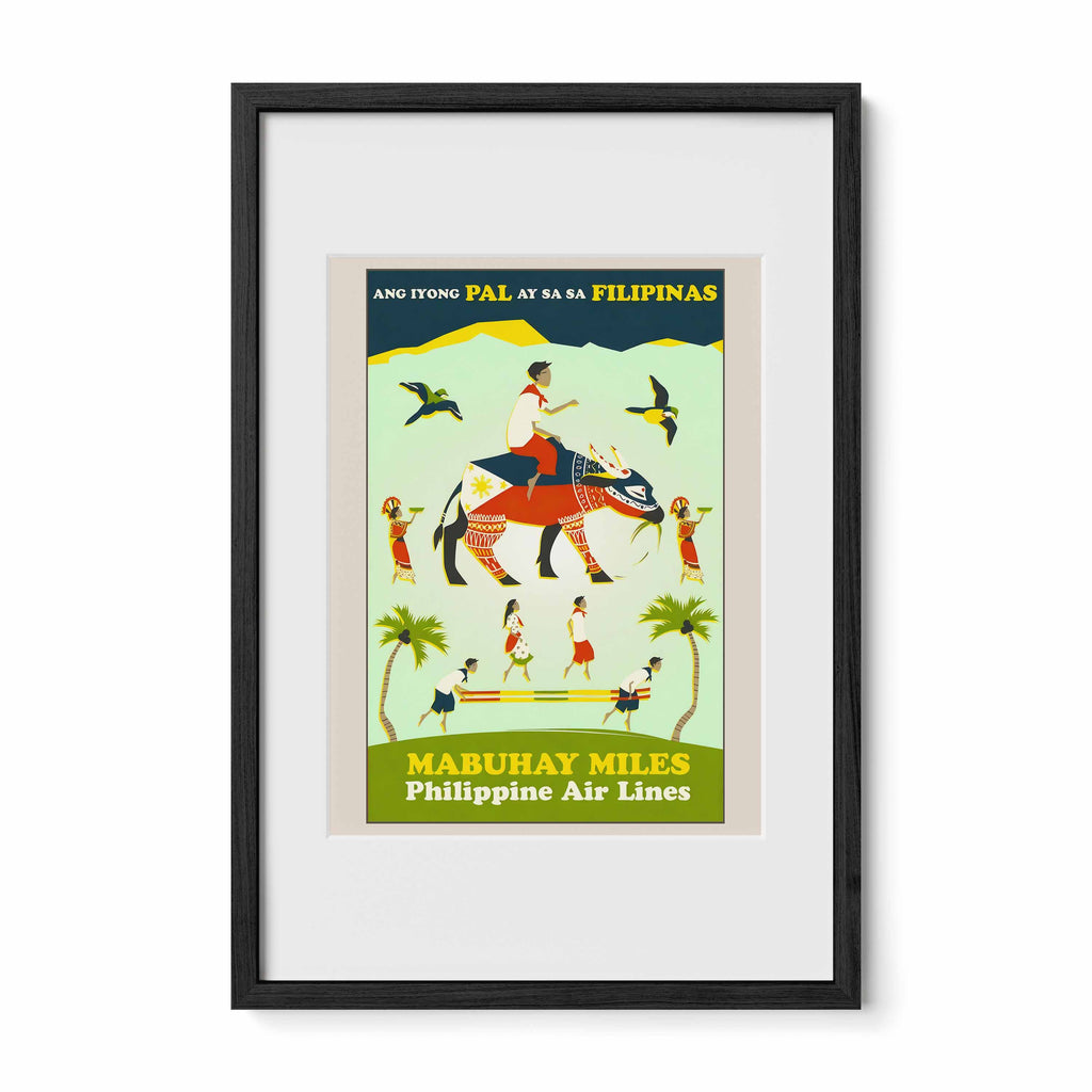 Mabuhay Miles Philippine Air Lines - Philippine Vintage Travel Poster