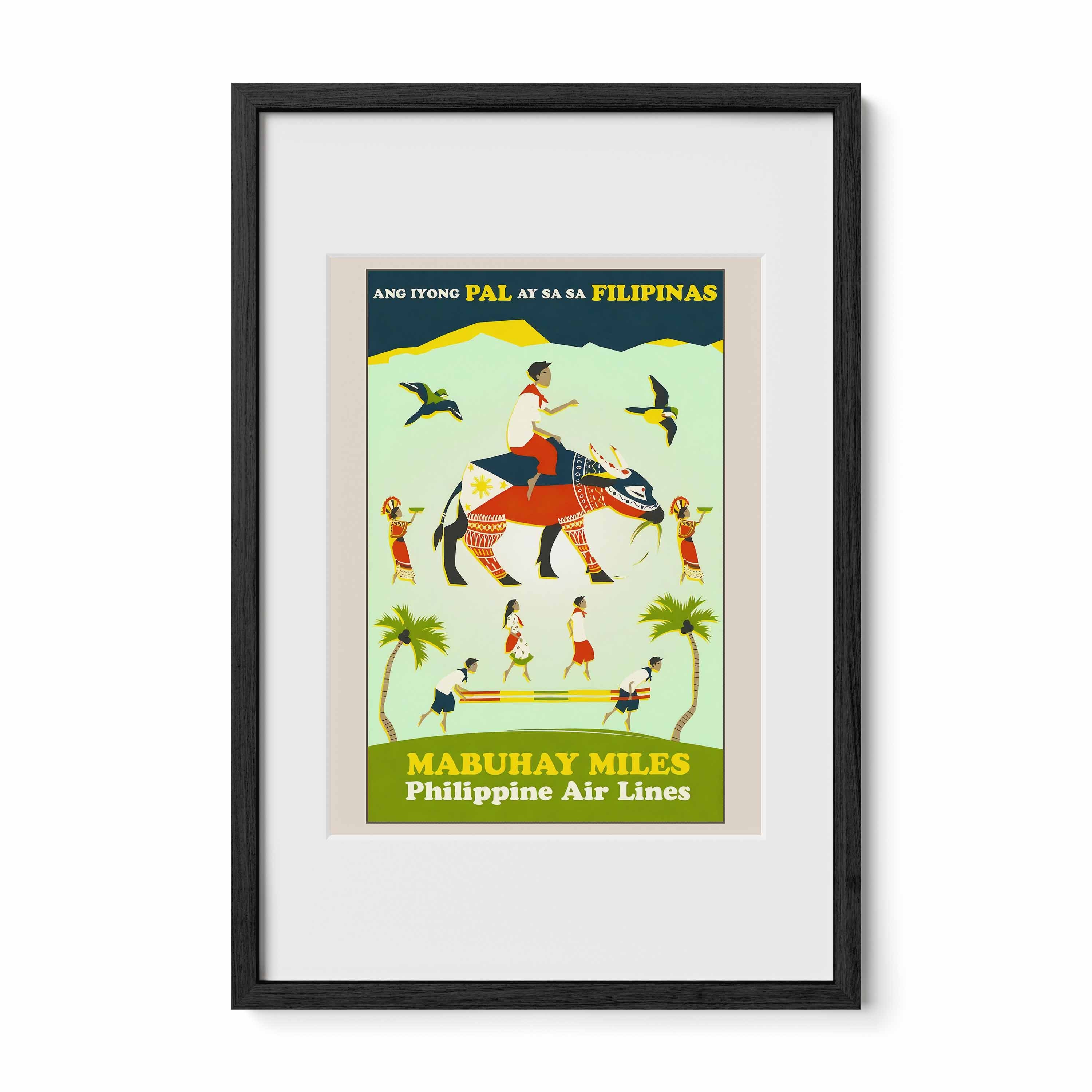 Mabuhay Miles Philippine Air Lines - Philippine Vintage Travel Poster