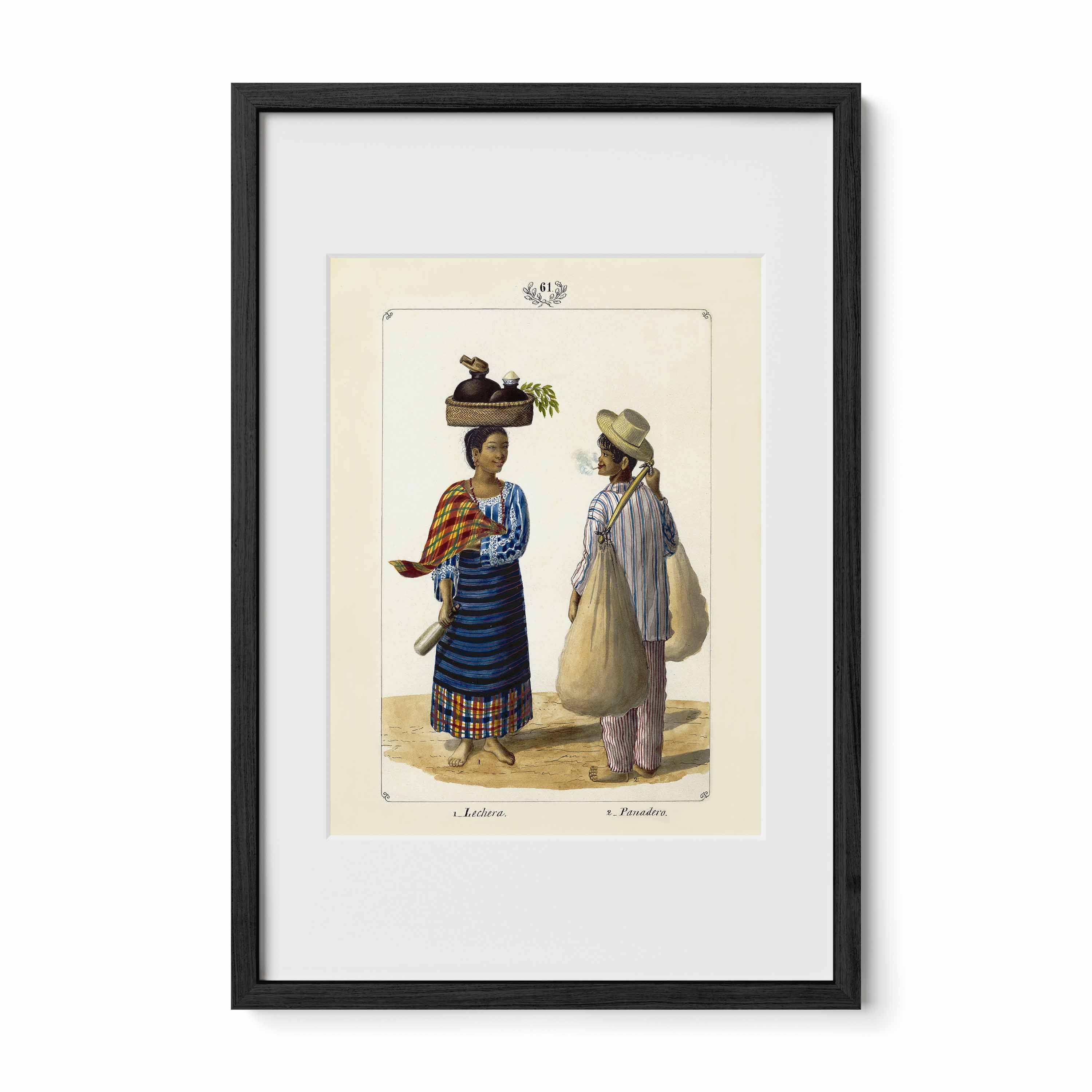Lechera y Panadero, 1847 by José Honorato Lozano