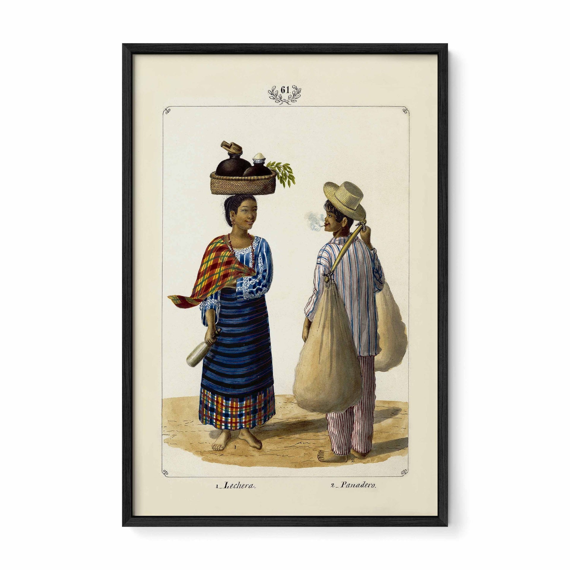 Lechera y Panadero, 1847 by José Honorato Lozano