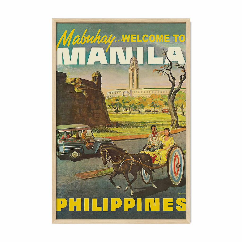 Mabuhay Welcome to Manila - Philippine Vintage Poster
