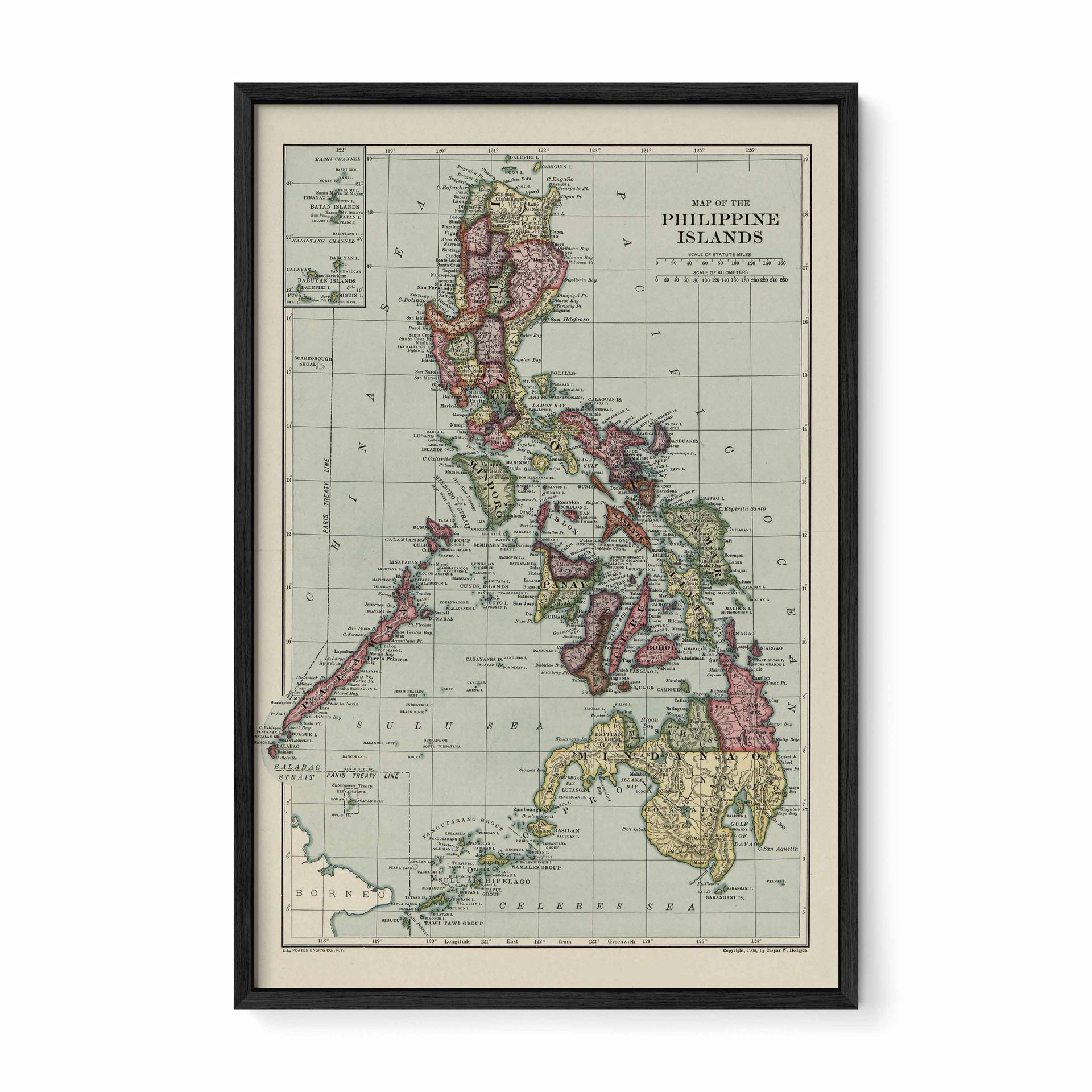 The Philippines Island Map - 1906