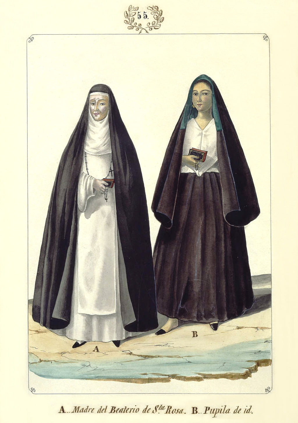 Madre del Beaterio de Santa Rosa y una Pupila by Jose Honorato Lozano